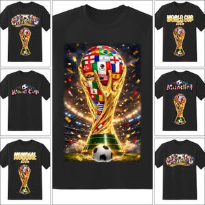 World Cup/ Mundial 2026 T-shirt/ Camiseta / Fotboll/ Futbol / Sport/ Deporte/ Mexiko, Argentina, Brasilien, Uruguay, USA och mer! bild 1