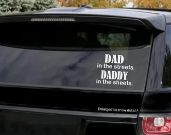 Pappa på gatan Pappa i lakanen dekal/fönsterdekal/lastbil/bil/tillbehör/Självklistrande/klistermärken/Het/bebis/barn/kille/delar