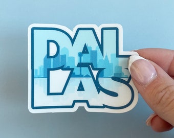 Small Dallas Sticker Dallas Ticket Vinyl Sticker: Waterproof Vinyl Decal, Laptop, Water ...