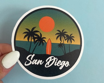 San Diego Sticker, California Sticker, State Sticker