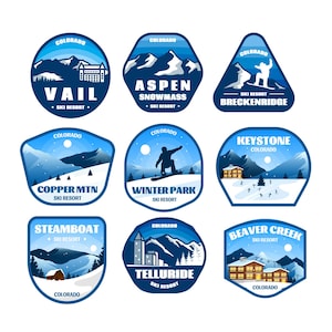 Colorado Ski Resort Sticker Pack
