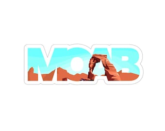 Moab Utah - Waterproof Vinyl Sticker, UV resistant Decal