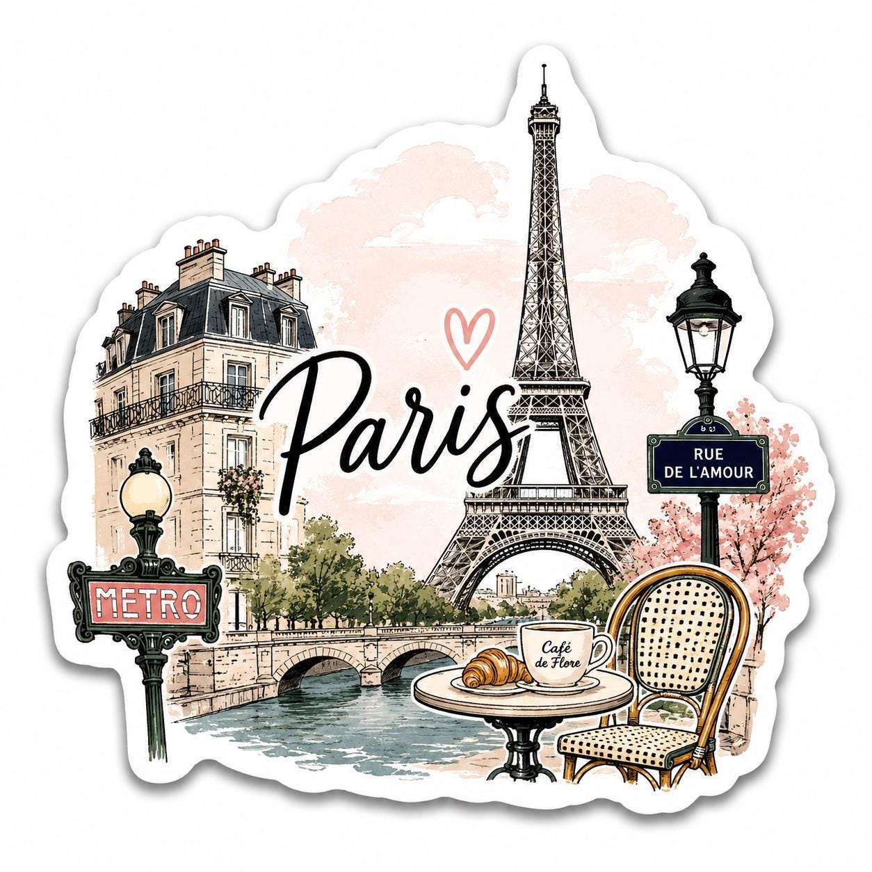 Sticker Paris - Etsy