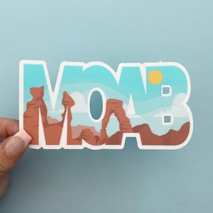 Moab Utah - Waterproof Vinyl Sticker, UV resistant Decal