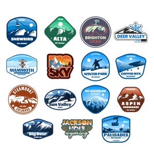 Ski Resort Sticker Pack