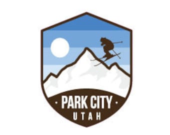 Vtg Park City Utah Patch 3” Rare 80s Iron On Logo UT Ski Skiing New Unused 