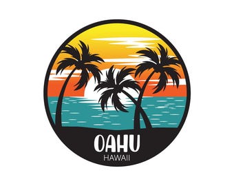 Oahu Hawaii Sticker
