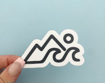 Mountain Wave Sun Sticker