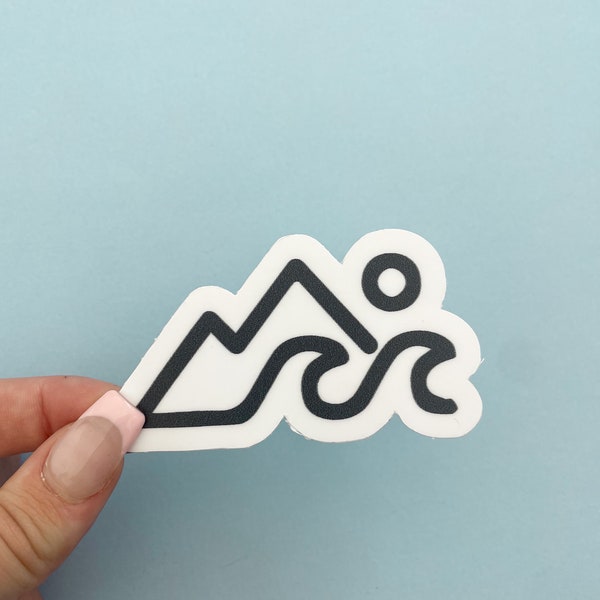 Mountain Wave Sun Sticker