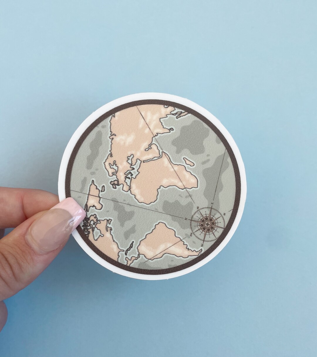 World Map Sticker - Etsy