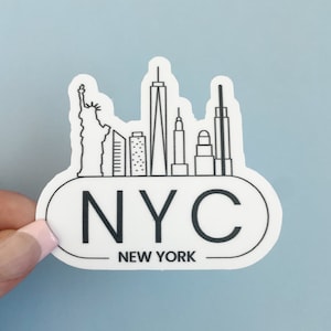 New York City, Vinyl Decal Sticker, New York Decal, New York Sticker, NYC Decal, NY Decal, Ny Sticker, Nyc Sticker, Big Apple Decal,