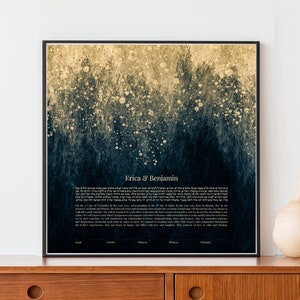 Blauwe & gouden aquarel moderne Ketubah | Aangepaste Ketubah huwelijkscertificaat afdrukken | Hervorming, seculier, interreligieus, LGBTQ+