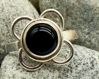 vintage silver ring 欠けたハート Vtg. Sterling Silver18 pave Diamond ring with heart motif