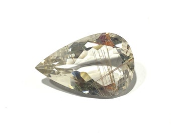 天然ルチルクォーツペアシェイプルースストーン、素晴らしいルチルペア