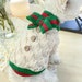 Pet handmade knit Sweaters with bowknot Christmas outfits holiday Dog cat Sweaters Warm Pet Sweater for Fall Winter green red ugly sweater 