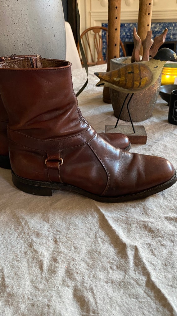 Vintage 70s men’s leather ankle boots