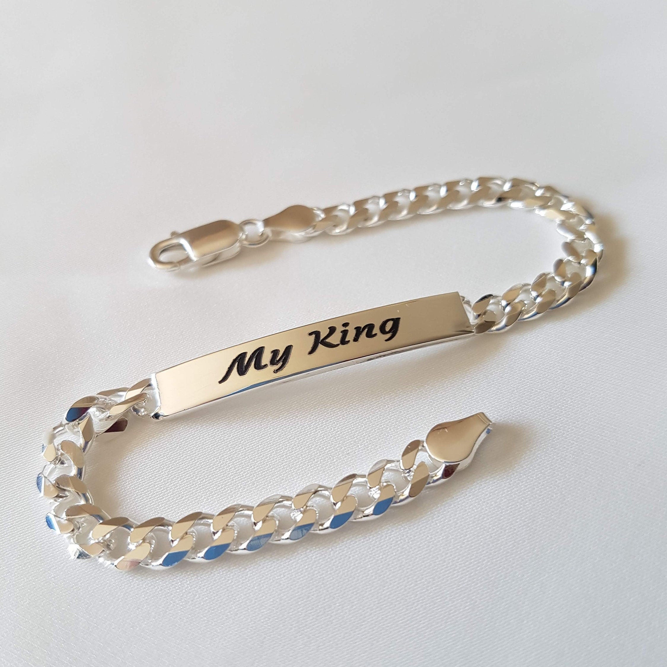 Men's Magnetic Bracelet with Custom Engraving - Talisa