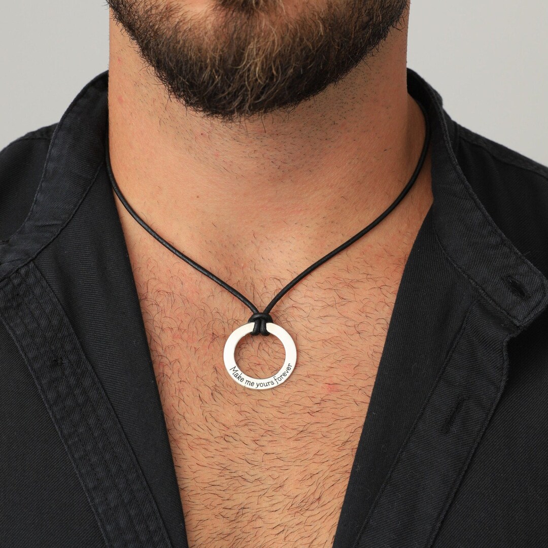 Men's Custom Necklace Men's Personalized Necklace Etsy