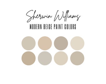 Modern Beige Tan Paint Color Palette, Sherwin Williams, Interior Paint Palette, Professional Paint Scheme, Color Selection,Interior Design