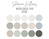 Modern Coastal Paint Color Palette, Sherwin Williams, Interior Paint Palette, Professional Paint Scheme, Color Selection,Interior Design