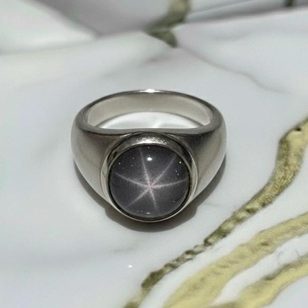 グレーサファイアリング - Etsy 日本