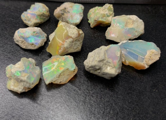 Fine Quality Raw Opal Welo Opal Rough Stone Ethiopian Opal Rough Amazing MultiColor Rough Direct From Mines At Wholesale Price 100% Natural