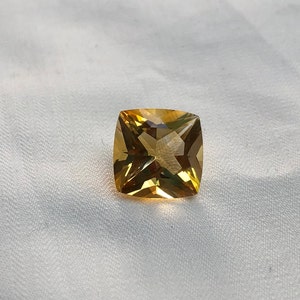 AAA Quality Natural Citrine 5.85cts Custom Cut Square Shape Faceted Gemstone Perfectly Suitable for Any Type Of Jewellery Loose Gemstone.