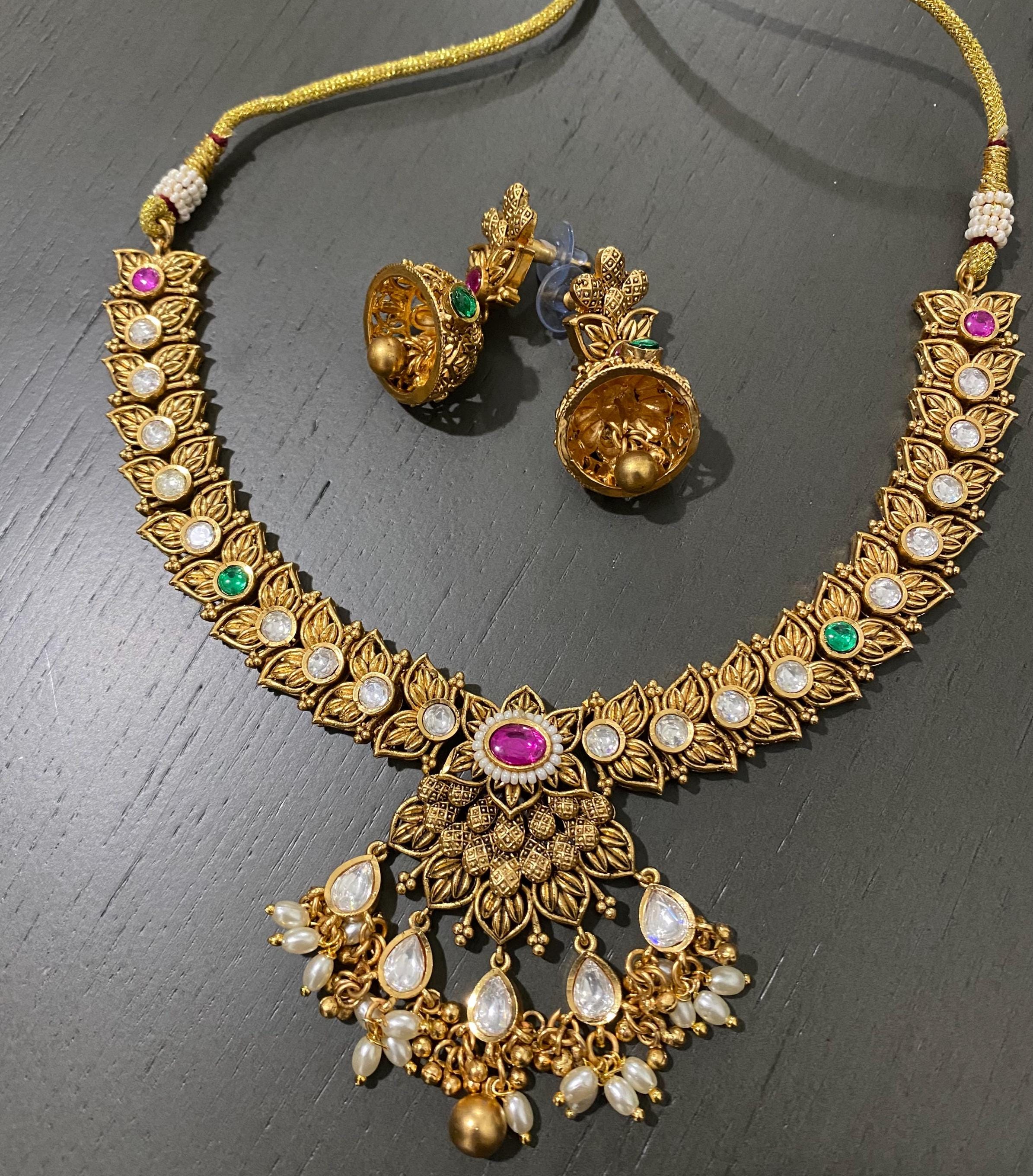 Indian Jewelry/Vintage Planeイーグルスプーン PD Indian Jewelry Necklace Set Gold Plated Set - Etsy