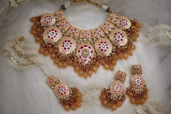 Meenakari necklace clearance