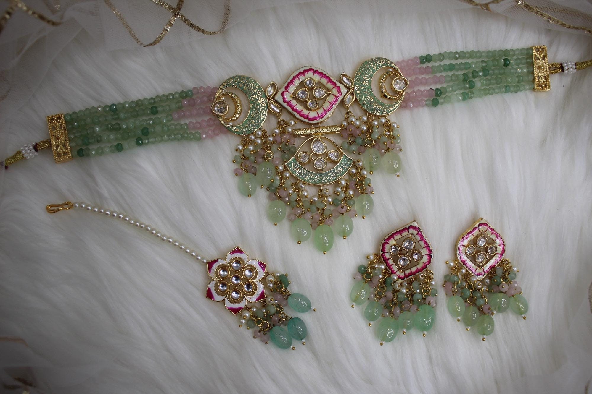Meenakari choker discount