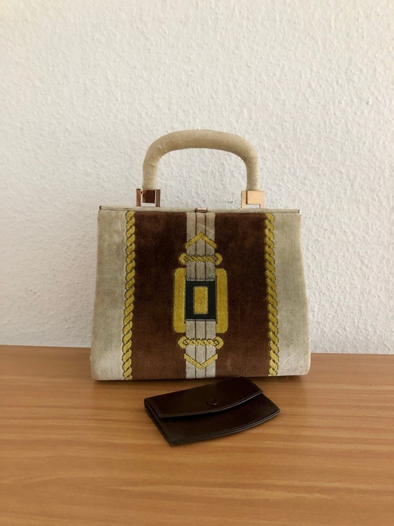 Goldpfeil Studio Handbag Purse Velvet Leather Etsy Australia