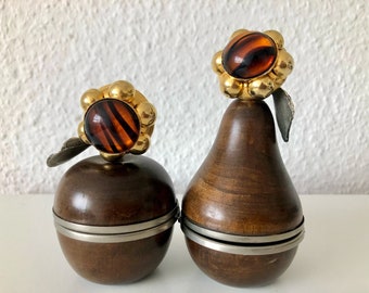 Large clip-on earrings, vintage 60s-70s clip-on earrings - retro earrings