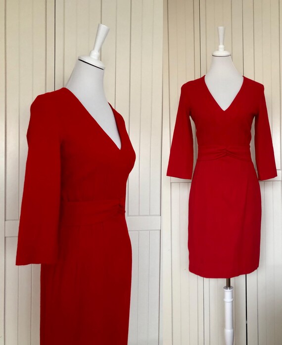 Vintage Red Jaeger Wool Dress Vintage Red Jaeger Wool Dress