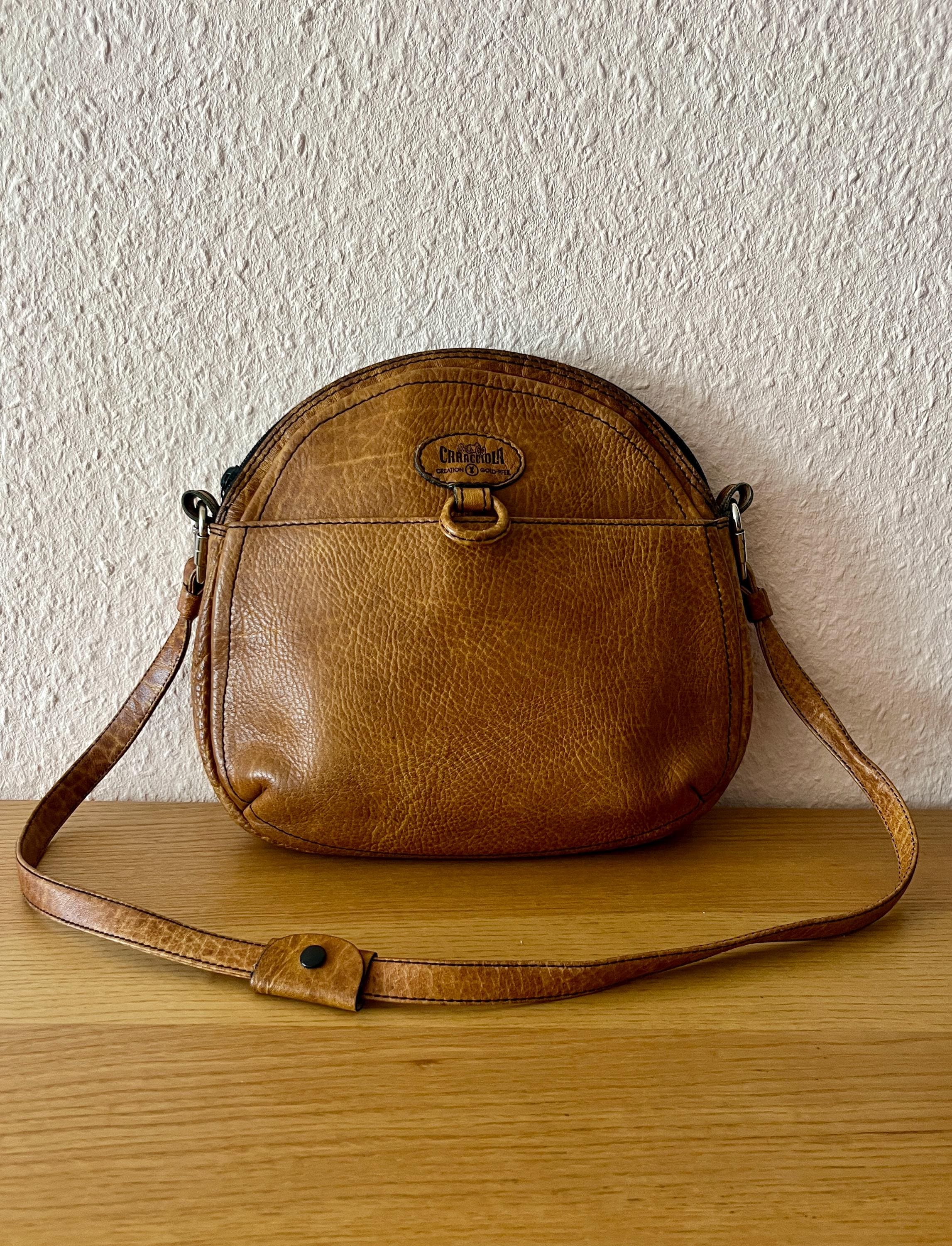 CARACCIOLA ブラウンレザー ビジネスバッグ Caracciola Leather - Etsy