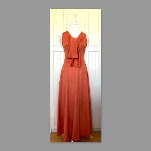 Vintage 70s maxi dress/party dress orange