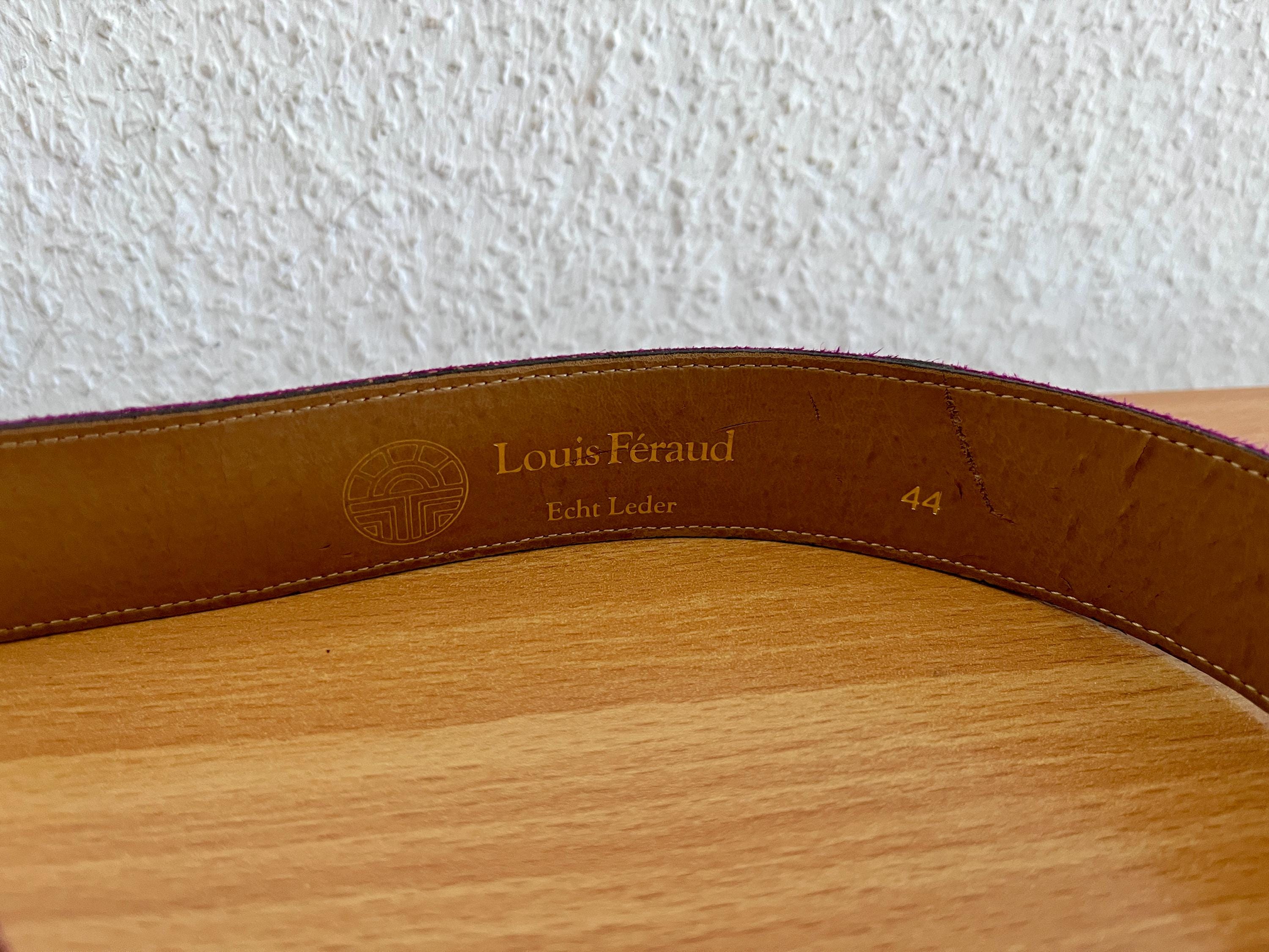 Designer Belt Louis Féraud Leather Purple Gold Vintage - Etsy display picture 2