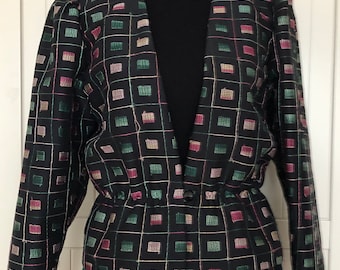 Jacket/Blazer Lucie Linden Embroidery black/green/pink Vintage