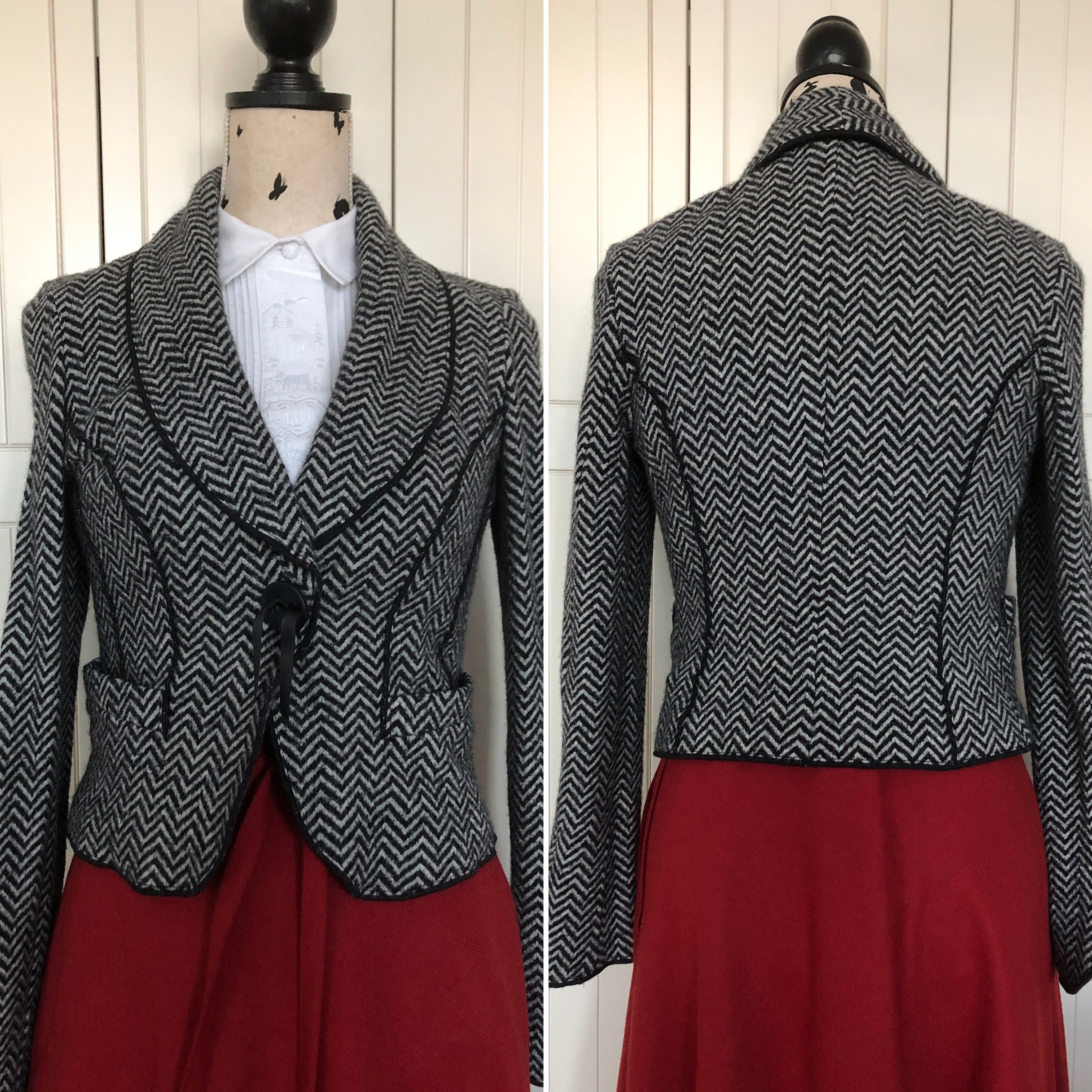 Blazer Orwell Wool Black/white Vintage 