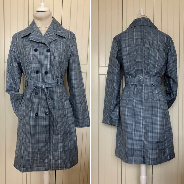 Transitional coat/raincoat, blue, vintage