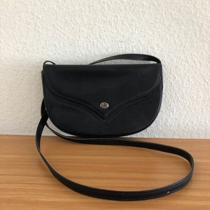 Goldpfeil shoulder bag leather black vintage