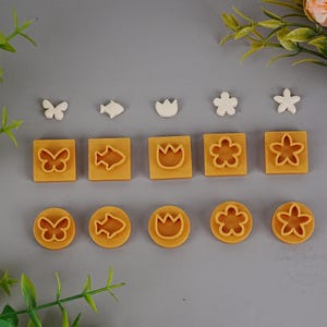 Micro Polymer Clay Cutter, Cute Flower Butterfly Fish Polymer Clay Cutter, Mini Stamps Collection, Polymer Clay Earring Cutter, Clay Tools