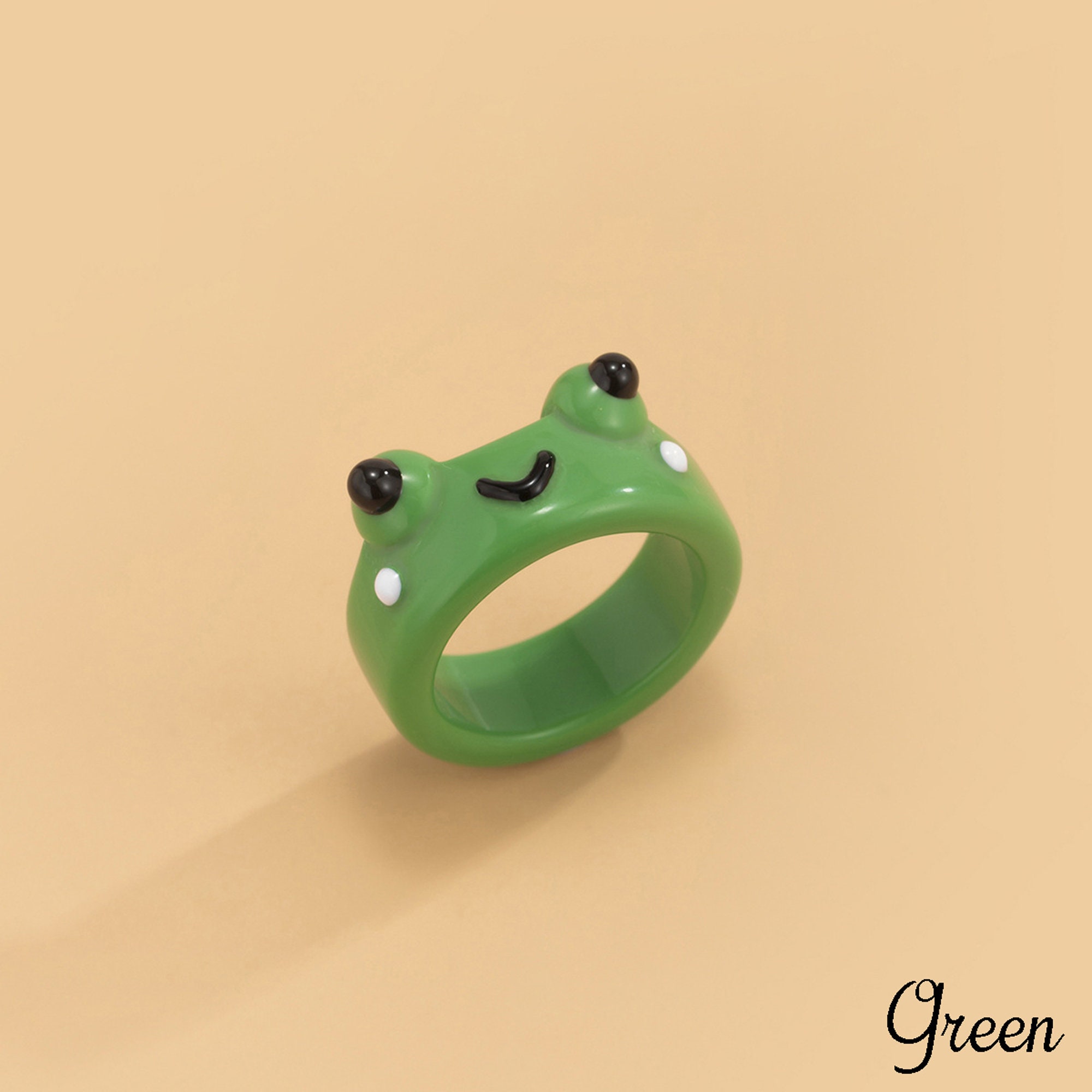 Resin Frog Ring Pink Frog Ring White Frog Ring Frog Resin Etsy
