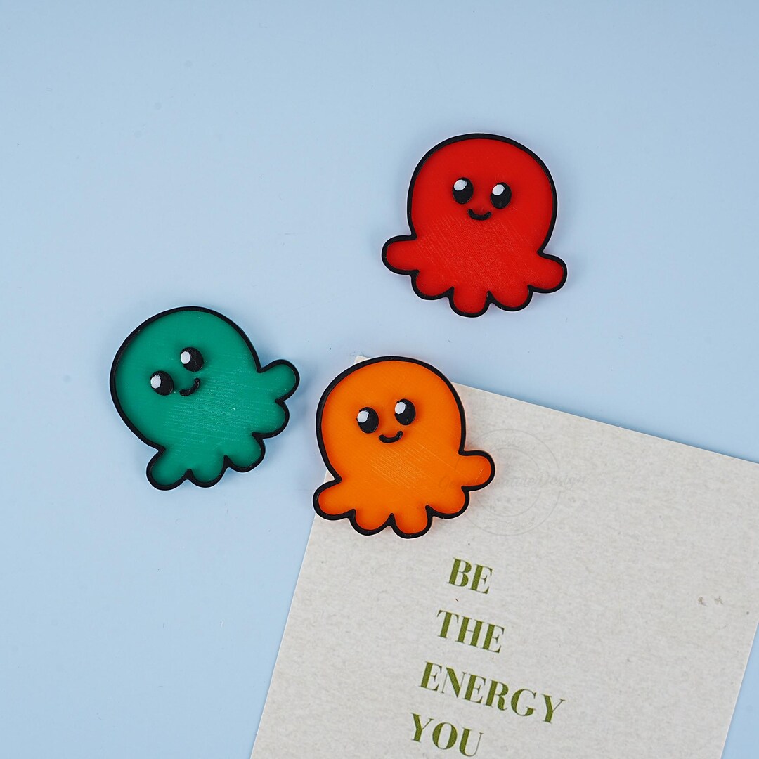 Cute Octopus Fridge Magnet, Colorful Octopus Refrigerator Magnet ...