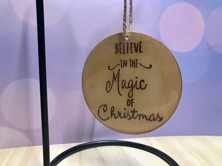 peg hanger Believe Magic 3pc NEW plaque ChristmasThemed SIGN ornaments 
