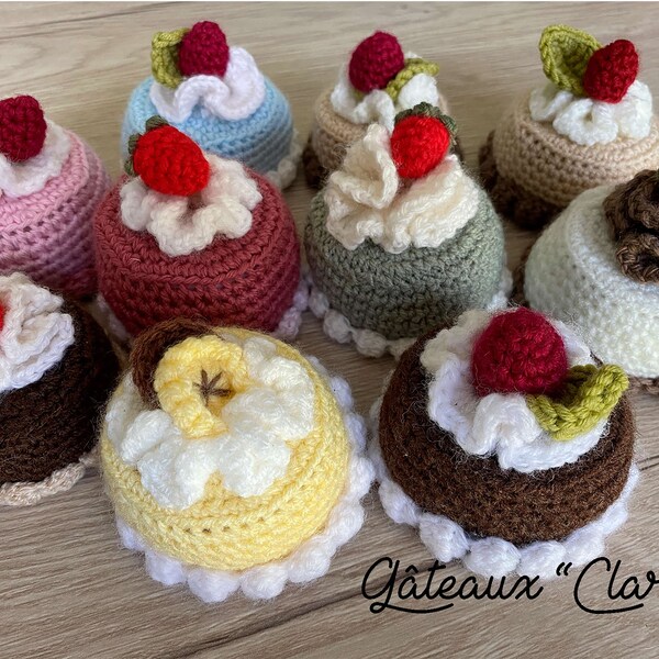 Les Gâteaux  CLARA tricotés au crochet