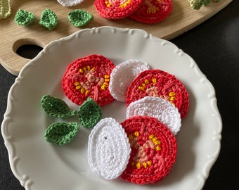 TOMATE MOZZA pour dinette ludique et faire semblant, apprendre les aliments et cuisiner en s'amusant. décoration pour la cuisine.