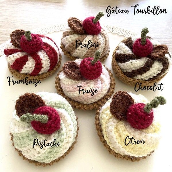 Les Gâteaux  "TOURBILLON" tricotés au crochet