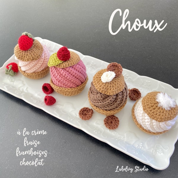 Choux à la Crème tricotés au crochet