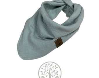 Muslin cloth scarf made of 3-layer muslin, triangular cloth / drool cloth / comforter / 50 x 50 cm