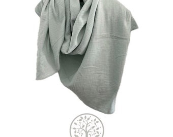 Muslin cloth / muslin cloths / neck scarf / triangular scarf / women's children's scarf / XXL muslin cloth gift birthday Mother's Day Mint